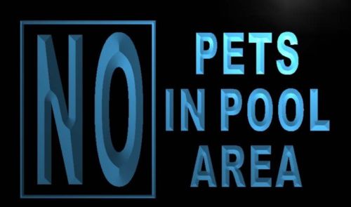 No Pets in Pool Area Neon Light Sign